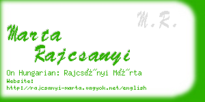 marta rajcsanyi business card